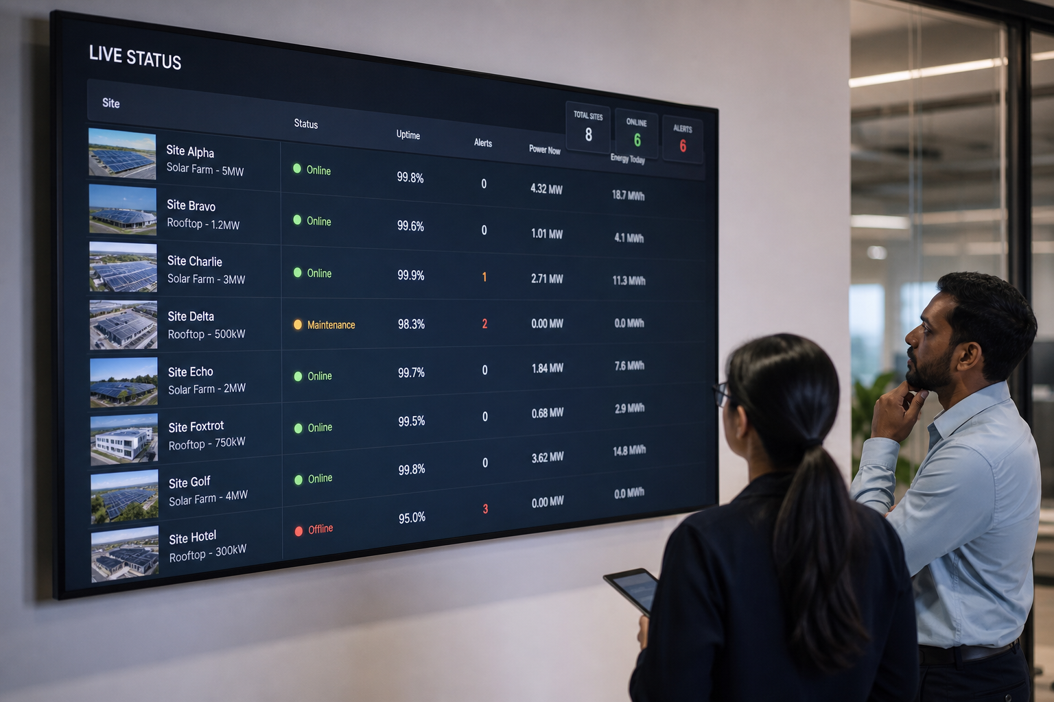 Solar System Monitoring Dashboard